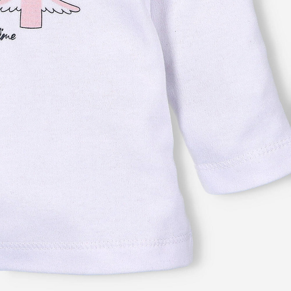 ABN-4454/BIA Jelonki Bluzka z bawełny organicznej Nini biały