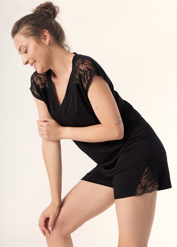 Piżama damska Petra PC71 Mefemi Nipplex czarna