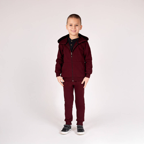 169540 Bluza dresowa z kapturem Nicol - bordowy