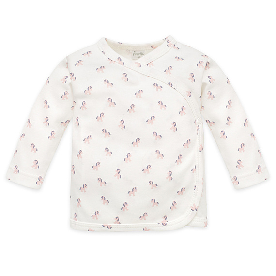 Lovely Day Kaftanik wiązany Pinokio - ecru koniki 