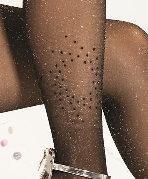 Silver Party wz.17 Rajstopy Lurex 20 den – eleganckie rajstopy z połyskiem i wzorem