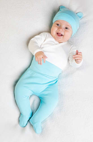 080 (010 01) Body rozpinane z długim rękawem "Basic" Nicol - biały