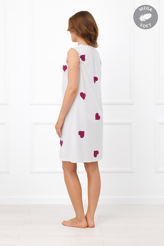 Italian Fashion Soul Koszula nocna do karmienia Mega Soft ecru serca