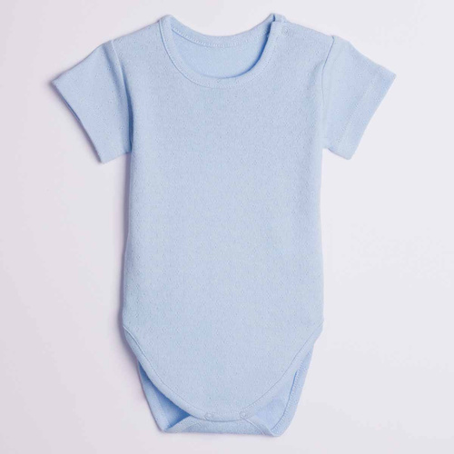 224041 Nicol Body Niemowlęce Niebieskie 100% Bawełna Ażurowa Basic
