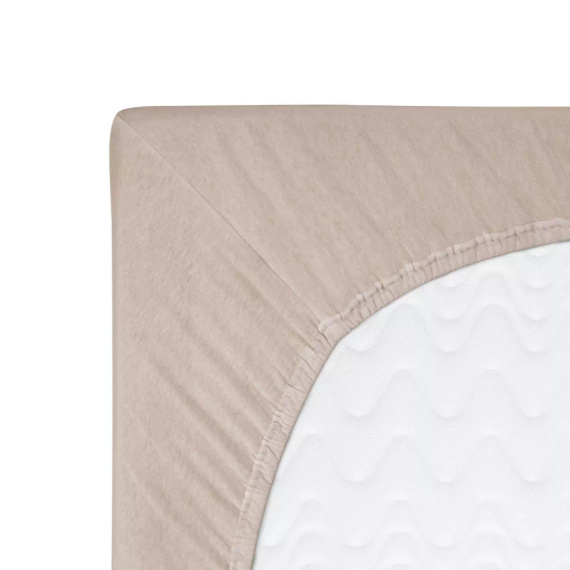 Constance prześcieradło jersey z gumką KARO - beżowy 018