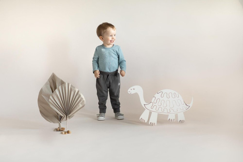 Slow Life Body z długim rękawem Pinokio - niebieski