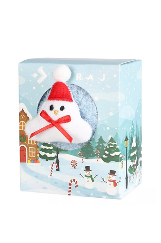 Skarpety CSLS250-030 ABS Moraj błękitny– świąteczne skarpety unisex z bałwankiem