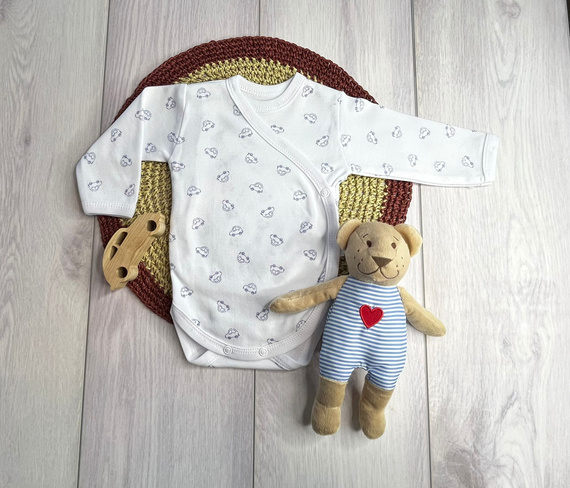 Mamatti body niemowlęce kopertowe BD15626 garbuski – bawełniane, wygodne