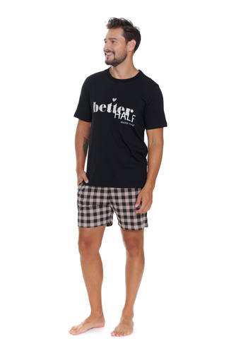 5342 "The best" Piżama Męska Doctor Nap - black