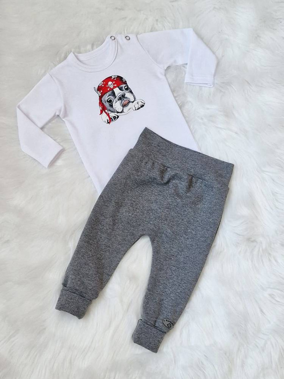 Pirat Body z długim rękawem Bambarillo biały