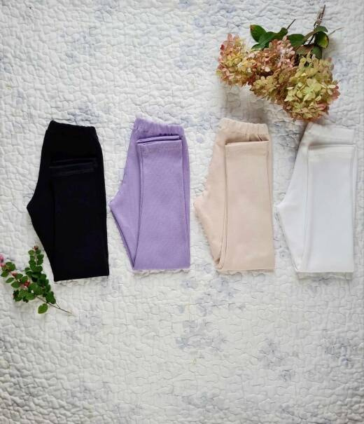 3111P Legginsy prążek Marija - ecru