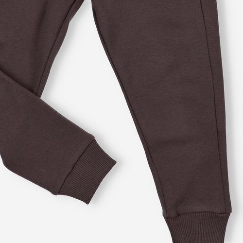 KAR-0040/BRA Spodnie dresowe dla chłopca Lagarto Verde czekoladowy– wygodne, bawełniane, polska produkcja