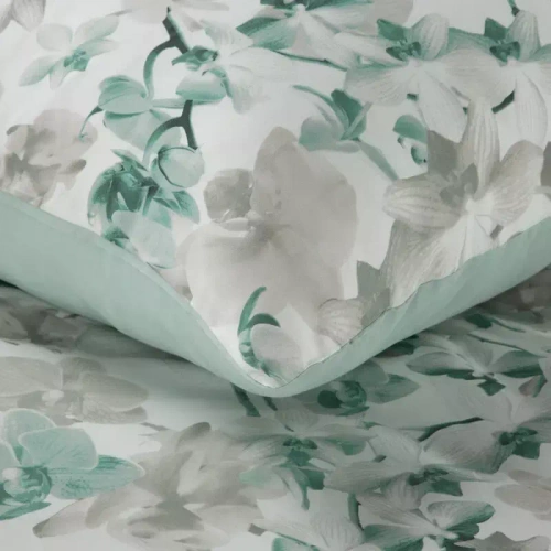 Spring 11 Kwiaty pościel satynowa Eurofirany miętowy
