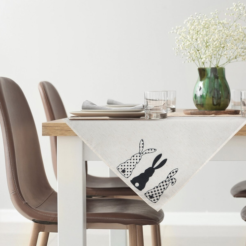 Wiosna obrus wielkanocny Eurofirany biały 