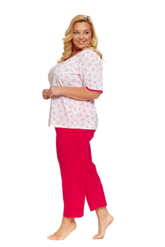 5290 Piżama Damska Plus Size Doctor Nap - viva magenta
