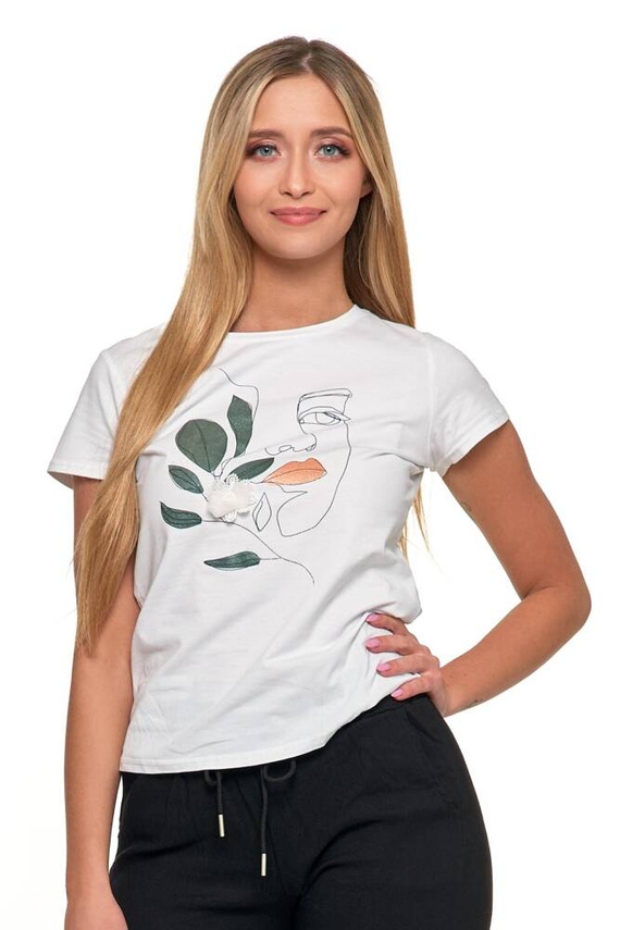 BD2500-027 Bluzka damska Moraj - biały