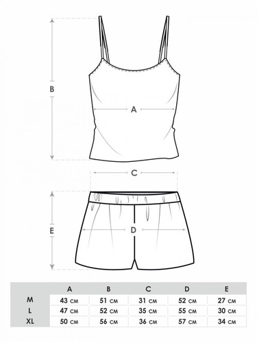 PJS-0001 Komplet piżama damska YO! - panterka