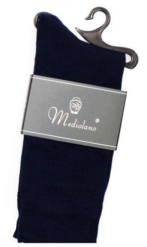 Skarpety męskie garniturowe Mediolano granatowy