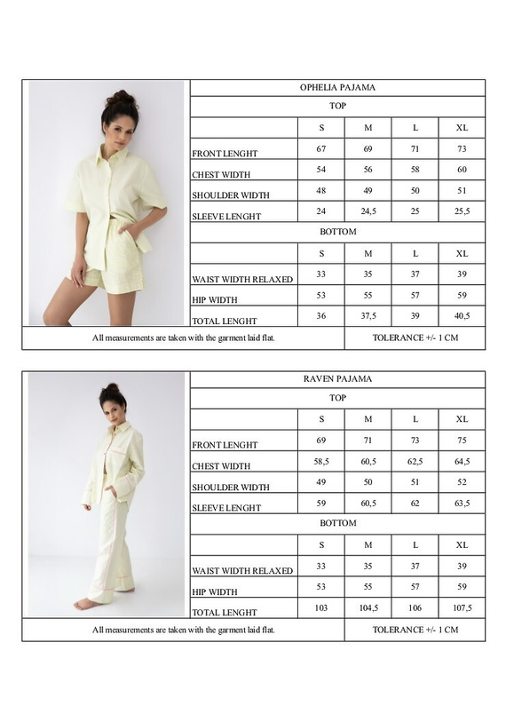 Piżama damska Sensis Ophelia limonkowa – letnia, 100% bawełna, guziki