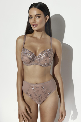 Ava 2274 Mocha Mousse Biustonosz Soft Haftowany na Fiszbinach K-1391