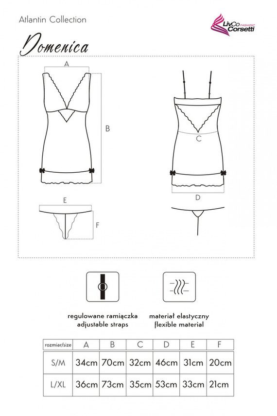 Domenica LC 90505 Zestaw 2-częściowy LivCo Corsetti Fashion