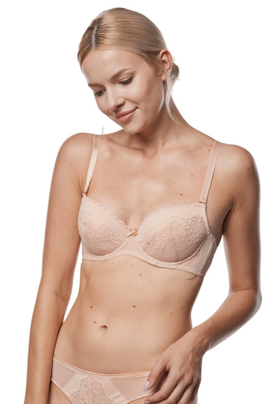 Casilda ll Biustonosz push-up Nipplex- beżowy