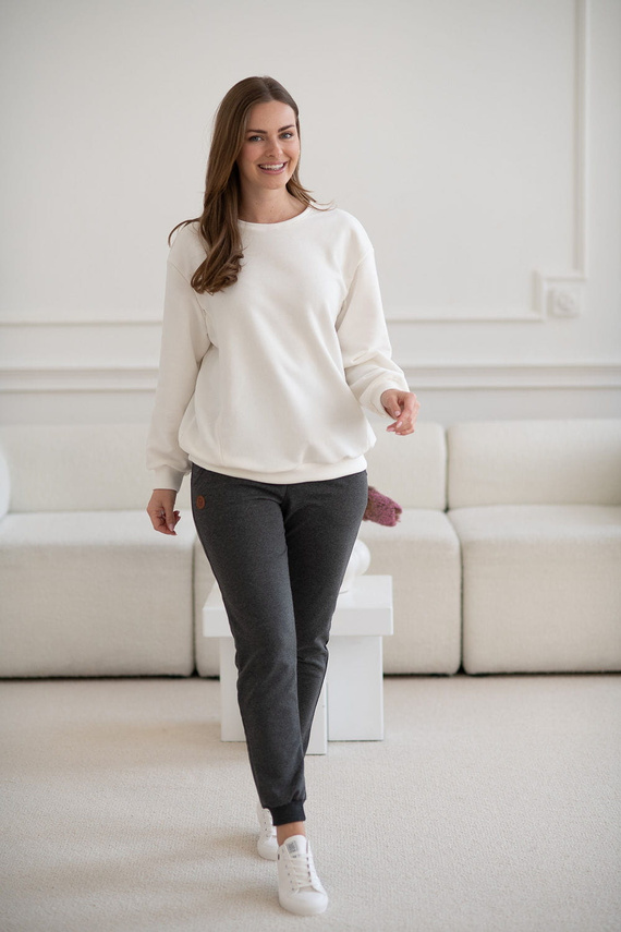 Milk It Easy! bluza do karmienia Milk&Love śmietankowa z printem