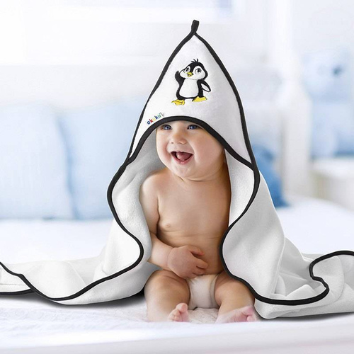 ALA1251 Panda niemowlęce okrycie kąpielowe Akuku grafitowy 