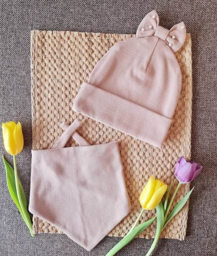 3415 Sophie Komplet czapka + chusta Marija