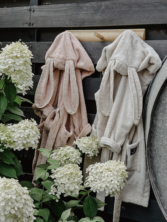 Linen Bambusowy szlafrok dziecięcy Makaszka