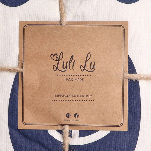 LUL-0050 Kocyk niemowlęcy z poduszką Luli Lu - granatowy 