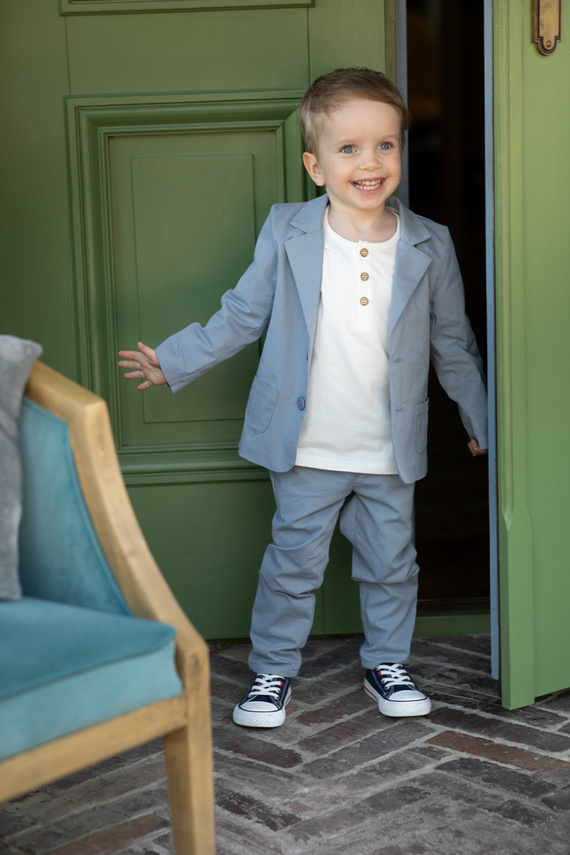 Charlie Spodnie niemowlęce Pinokio - niebieski