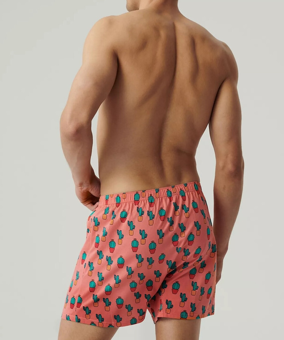 2MBH-005 Bokserki męskie Atlantic -granatowy-koralowy