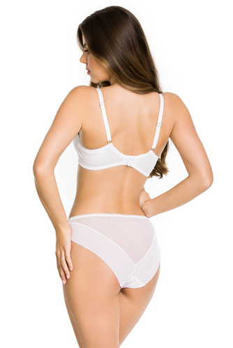 01095 Snow Biustonosz półusztywniany semi-soft Mediolano biały