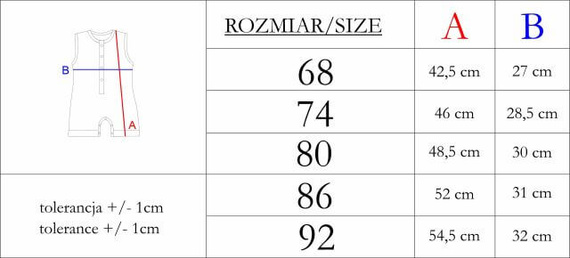 Nicol 224230 Muślinowy Rampers Niemowlęcy 100% Bawełna na Lato
