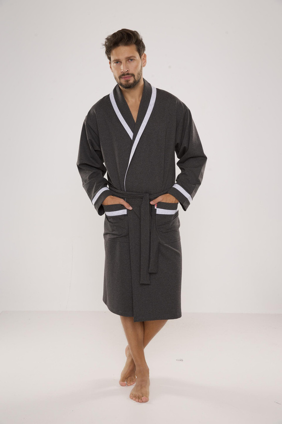 564 Bruno szlafrok męski De Lafense - grafit