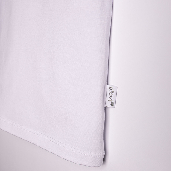 220138 Bluzka dziewczęca Nicol biała bawełniana z koronką elegancka