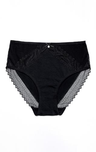 L-1573 MD Figi Damskie Lama -czarny