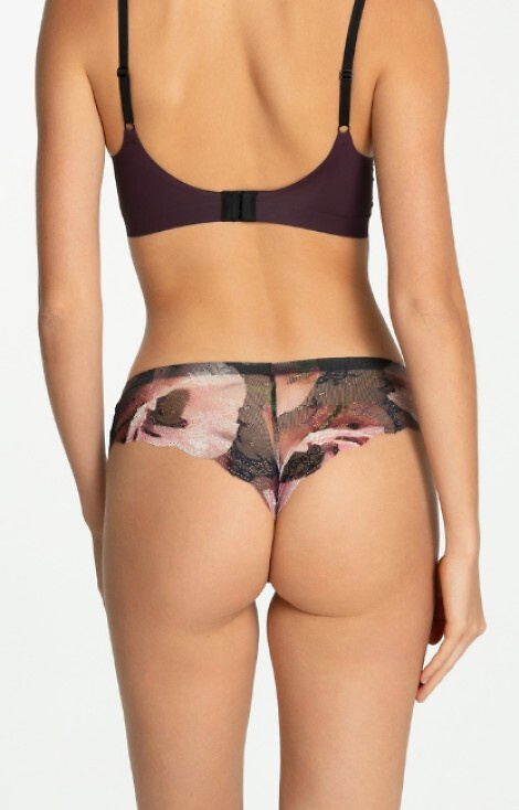 Figi Velvet Bloom Tanga Brasil Julimex – brazyliany z kwiatowym wzorem