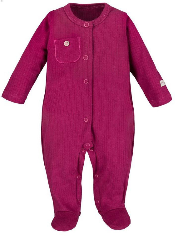 Pajac z kieszonką ze stópkami "Simply Comfy" Ewa Klucze - szary melanż