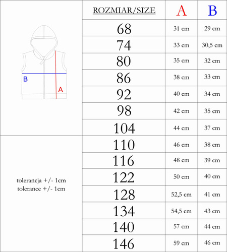 214272 Muki Bezrękawnik z kapturem Nicol