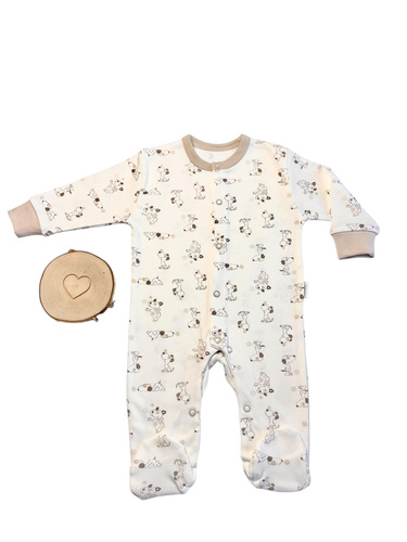 Pajacyk niemowlęcy ze stópkami Mamatti PA14940 – 100% bawełna | OEKO-TEX | Polska jakość