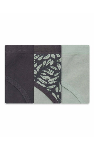 36508-K082 Henderson Figi damskie grafitowy-oliwkowy – bawełniane bikini 3-pack