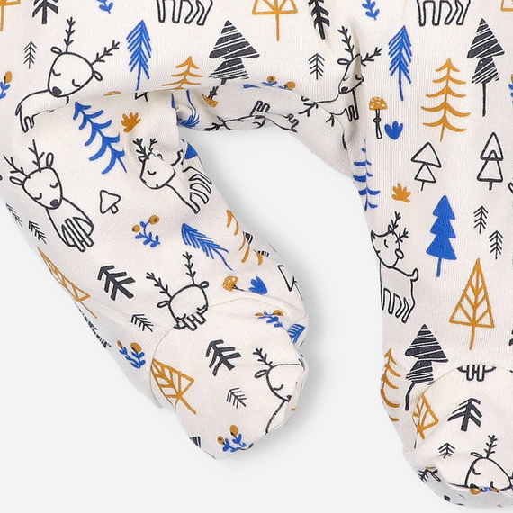 Jelonki Półśpiochy z bawełny organicznej Nini druk