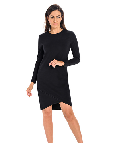 216102 Isabella Sukienka asymetryczna Teyli - czarny