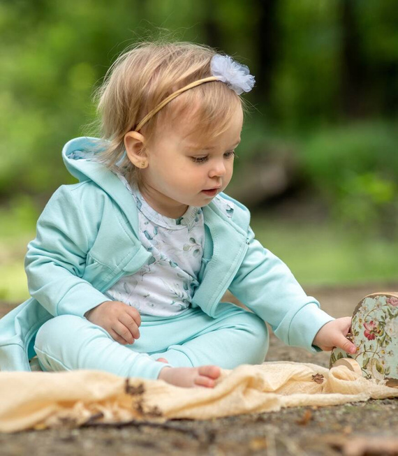 Aromatyczne listki Bluza dresowa Nini turkusowy