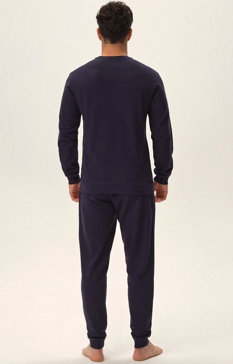 41916 Home Piżama Męska Premium Henderson - navy