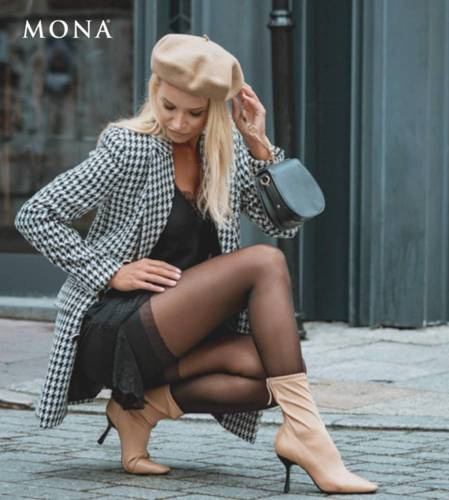 Push-up Rajstopy damskie Mona 20 den - nero