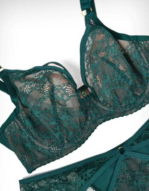 19214 Emerald biustonosz miękki soft Mediolano szmaragdowy