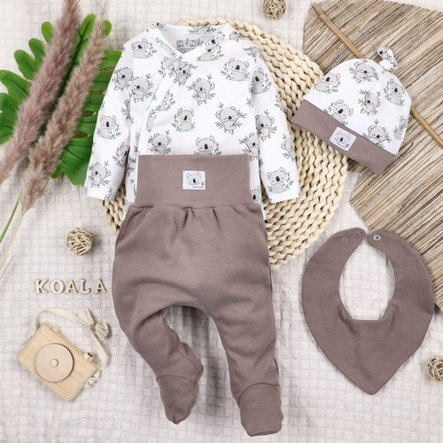 Sweets Koala Komplet niemowlęcy z bawełny organicznej Nini beżowy